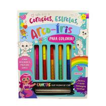 Livro - Mania Colorida: Corações, Estrelas e Arco-íris - Para Colorir com Canetas que Mudam de Cor!