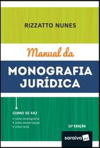 Livro - Manual da monografia jurídica - 13ª edição de 2019