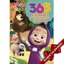 Livro Masha e o Urso - 365 Atividades e Desenhos Para Colorir Crianças Filhos Infantil Desenho História Brincar Pintar - Igreja Cristã Amigo Evangélico