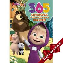 Livro Masha e o Urso - 365 Atividades e Desenhos Para Colorir Crianças Filhos Infantil Desenho História Brincar Pintar - Igreja Cristã Amigo Evangélico