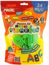 Livro - Massa Modelar 34 Pecas - Alfabeto - 300G Livro - Massa Modelar 34 Pecas - Alfabeto - 300G