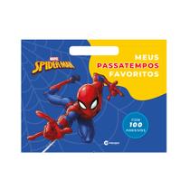 Livro - Meus Passatempos Favoritos com Adesivos - Homem-Aranha