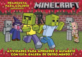 Livro - Minecraft - Prancheta para colorir Alfabeto Supersérie Livro - Minecraft - Prancheta para colorir Alfabeto Supersérie