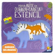 Livro - Minha Arte em Quebra-Cabeça Estêncil: Animais Selvagens
