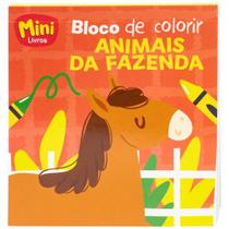 Livro - MINIBloco de Colorir(A): Animais da Fazenda