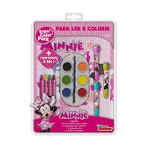 Livro Minnie Para Colorir Carimbo Canetinha Giz Aquarela