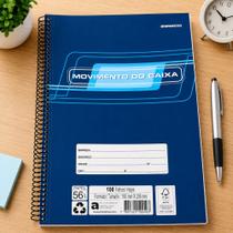 Livro Movimento de Caixa de 100 Folhas - Azul Livro Movimento de Caixa de 100 Folhas - Azul