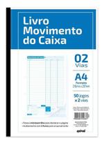 Livro Movimento Do Caixa 50x2 A4 - Spiral