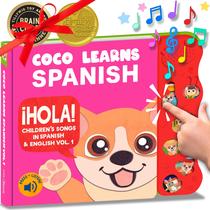 Livro musical em espanhol Coco Learns Spanish Vol. 1 para crianças 1-3
