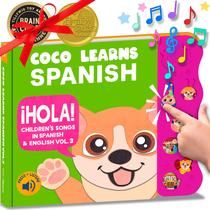 Livro musical em espanhol Coco Learns Spanish Vol. 3 para crianças 1-3