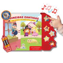 Livro Musical para crianças Primeiras Cantigas Infantil com Som