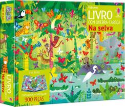 Livro - Na selva: livro com quebra-cabeça