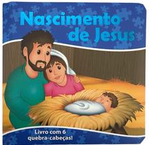 Livro nascimento de jesus c/ 6 quebra-cabeças - capa dura Livro nascimento de jesus c/ 6 quebra-cabeças - capa dura
