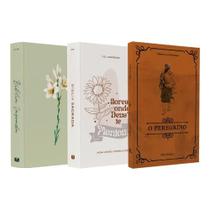 Livro O Peregrino + Bíblia Sagrada Lírios NVI + Bíblia Sagrada Floresça NVI Kit Fé que Floresce