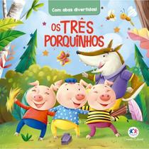 Livro Os três porquinhos Com Abas Divertidas Ciranda Cultural Crianças Filhos Infantil Desenho História Brincar Pintar