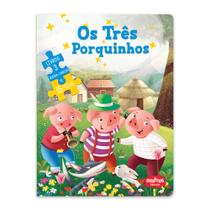 Livro - OS TRÊS PORQUINHOS:LIVRO COM QUEBRA CABEÇA