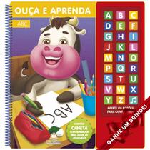 Livro Ouça e Aprenda ABC Blu Crianças Filhos Infantil Desenho História Brincar Pintar - Atividade Educativo Amigo