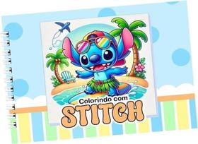 Livro P/ Colorir C/50 Páginas de Desenhos Relaxa STITCH AZ