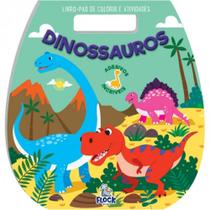 Livro-pad de colorir e atividades - dinossauros - Flock Editora
