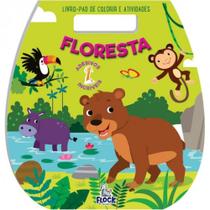 Livro-pad de colorir e atividades - floresta - Flock Editora