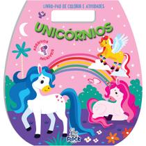 Livro-pad de colorir e atividades - unicornios - Flock Editora