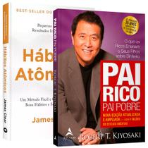 Livro Pai Rico Pai Pobre + Hábitos Atômicos - Kit Evolução Pessoal