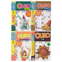 Livro Palavras Cruzadas Coquetel Coletânea Nível Médio Ouro 4 + 800 Jogos Em 4 Volumes