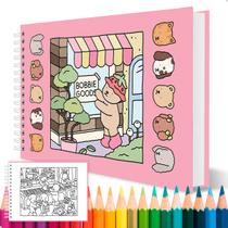 Livro Para Colorir 50 Desenhos Bobbie Goods Pintura Criativo Adultos e Crianças