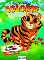 Livro Para Colorir Animais Da Floresta - Animais Selvagens - Bicho Esperto