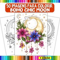 Livro para Colorir Antiestresse Boho Chic Moon 1 edição Arteterapia Relaxamento Adultos COL36 Livro para Colorir Antiestresse Boho Chic Moon 1 edição Arteterapia Relaxamento Adultos COL36