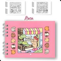Livro Para Colorir Bobbie Goods Capa Dura 50 Páginas A5 - Folha 180g Cor Rosa