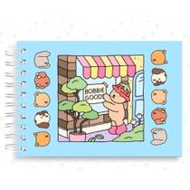 Livro Para Colorir Bobbie Goods Capa Dura Para Compartilhar 50 Desenhos Encadernado ou Folhas Soltas