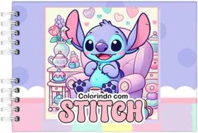 Livro Para Colorir Bobbie Goods Stich Capa Dura Emoldurar 50 Desenhos Encadernado ou Folhas Soltas