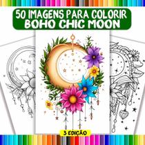 Livro para Colorir Boro Chic Moon 3ª Edição - Sua Pausa de Tranquilidade COL036-03 Livro para Colorir Boro Chic Moon 3ª Edição - Sua Pausa de Tranquilidade COL036-03