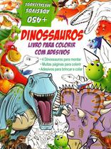 Livro Para Colorir Com Adesivos Dinossauros