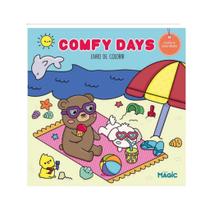 Livro Para Colorir Comfy Days/Comfy Dino/Fuzzy & Cute Do Ursinho Magic Anti Estresse Satidfatório Livro Para Colorir Comfy Days/Comfy Dino/Fuzzy & Cute Do Ursinho Magic Anti Estresse Satidfatório