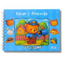 Livro para Colorir Desenhos Variados Cute & Comfy Bear & Friends