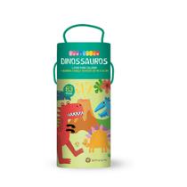 Livro para Colorir Dinossauros com Quebra-Cabeça Dupla-Face 63 Peças 48x33 cm em Tubo Livro para Colorir Dinossauros com Quebra-Cabeça Dupla-Face 63 Peças 48x33 cm em Tubo