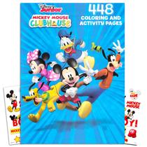 Livro para Colorir Disney Mickey Mouse com Adesivos e Quebra-Cabeças Livro para Colorir Disney Mickey Mouse com Adesivos e Quebra-Cabeças