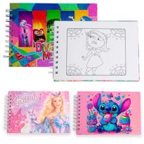 Livro Para Colorir Holográfico Stitch Barbie Divertidamente
