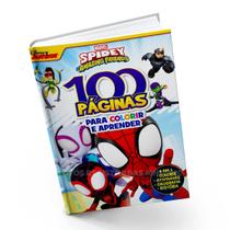 Livro Para colorir Infantil 100 Desenho Pintar Desenhar historia Marvel Desenvolvimento Colorir, Coordenação Motora - RIDEEL