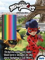 Livro para Colorir Miraculous Ladybug Atividades extra com 12 Lápis de Cor