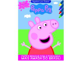 Livro para Colorir Peppa Pig com Adesivos