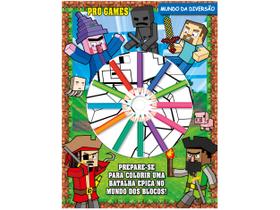 Livro para Colorir Pró-Games Mundo da Diversão com Lápis de Cor