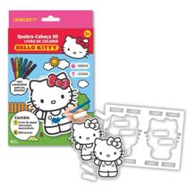 Livro para Colorir Quebra-Cabeça 3D de Papel Hello Kitty + Hidrocor Leo&Leo Leonora - 10466
