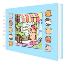 Livro Para Colorir Tipo Bobbie Goods Com 50 Páginas Cor Azul Livro Para Colorir Tipo Bobbie Goods Com 50 Páginas Cor Azul