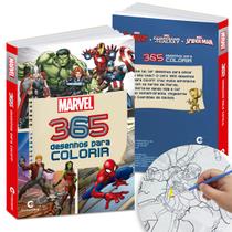 Livro Para Pintar Colorir 365 Desenhos Disney Princesas Pixar Marvel Heróis, Homem Aranha, Cinderela, Toy Story