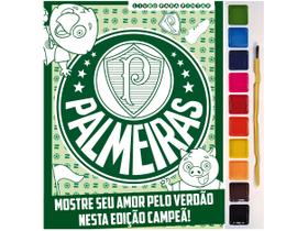 Livro para Pintar Palmeiras com Aquarela com 10 Cores e 1 Pincel