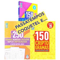 Livro Passatempos Coquetel +550 Jogos Em 3 Volumes