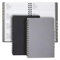 Livro Password Keeper Juvale Spiral, pacote com 2 unidades, cinza/preto Livro Password Keeper Juvale Spiral, pacote com 2 unidades, cinza/preto